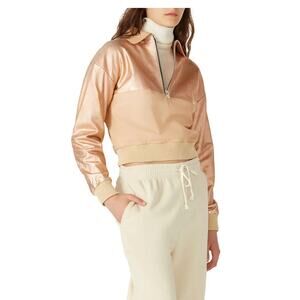 The Mighty Company Pullover Womens Small Pink Metallic Kings Distressed
